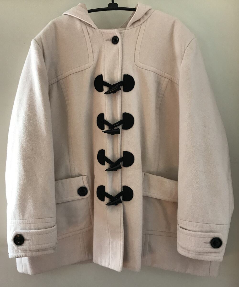 Anthology Pink Fleece Hooded Pea Coat Style Jacket 24 L-XL